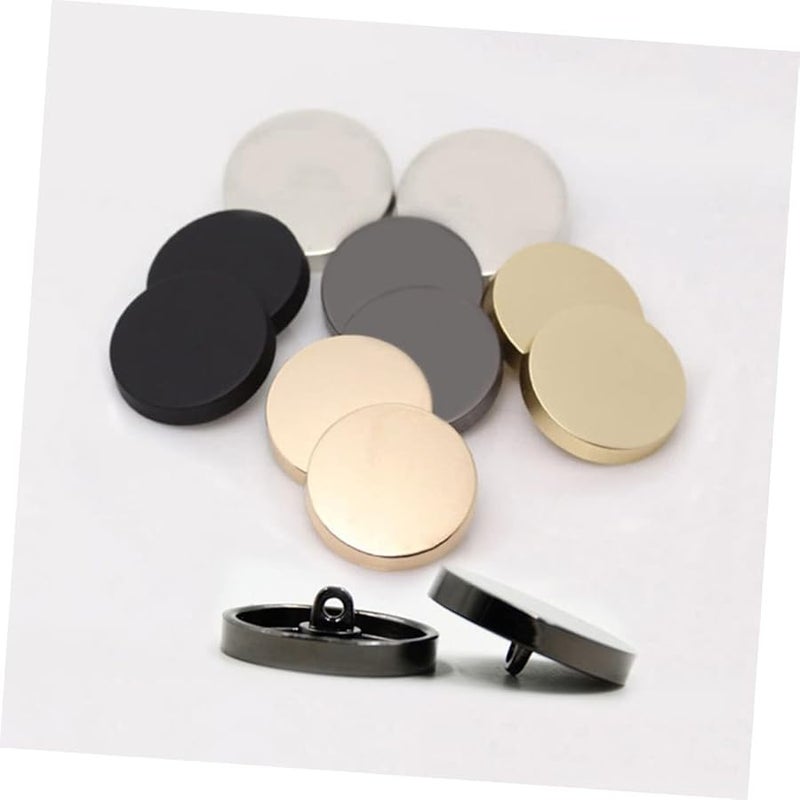 Housoutil 40pcs Metal Sewing Buttons For Coats Blouses Crafts Elegant Finish - Image 3